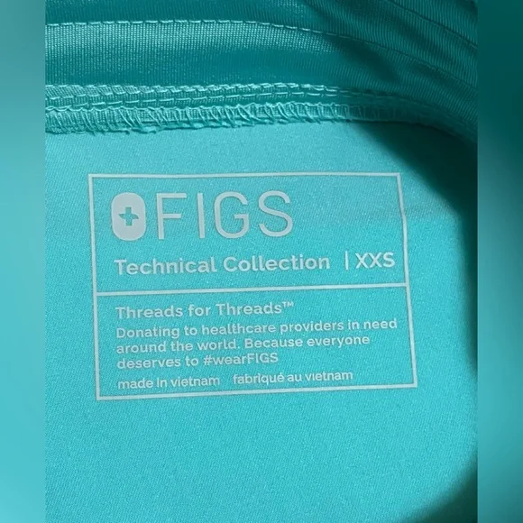 💚💙FIGS Zamora 2.0 Jogger Scrub Pants XSS Limited edition color Fresh Aqua NWT - Picture 10 of 16
